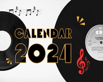 Vinyl  2024 wall calendar