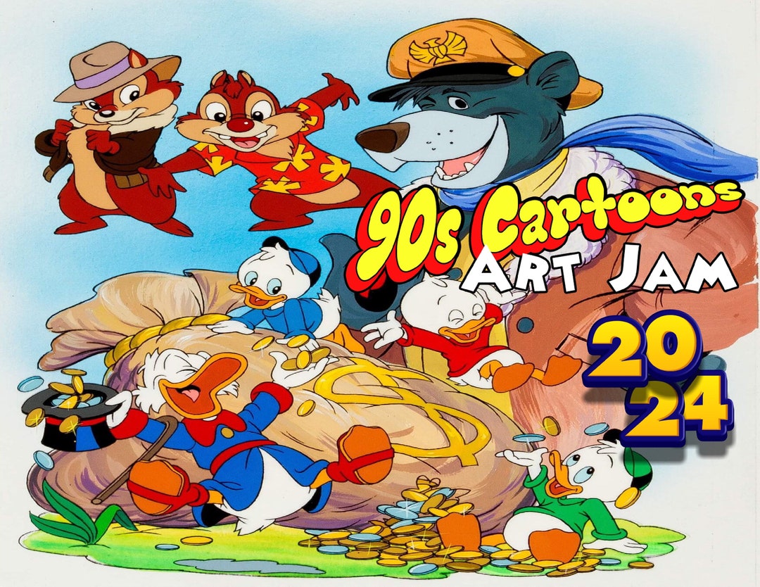 90's Cartoons 2024 Wall Calendar Etsy