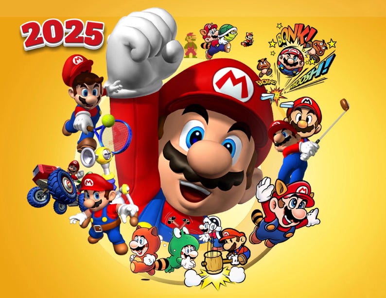 New Trending Calendar On Teasearch 281124 20 Super Mario Games Of All Time 2025 Wall Calendar