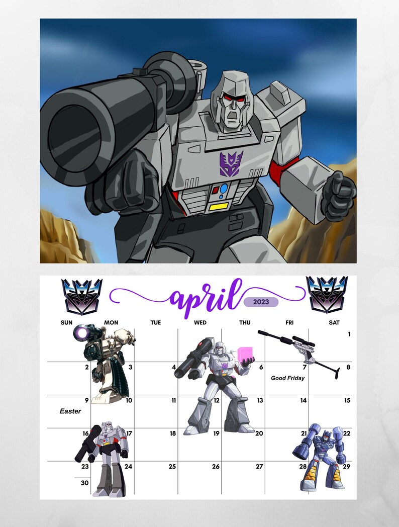 Transformers G1 2023 Calendar Etsy India