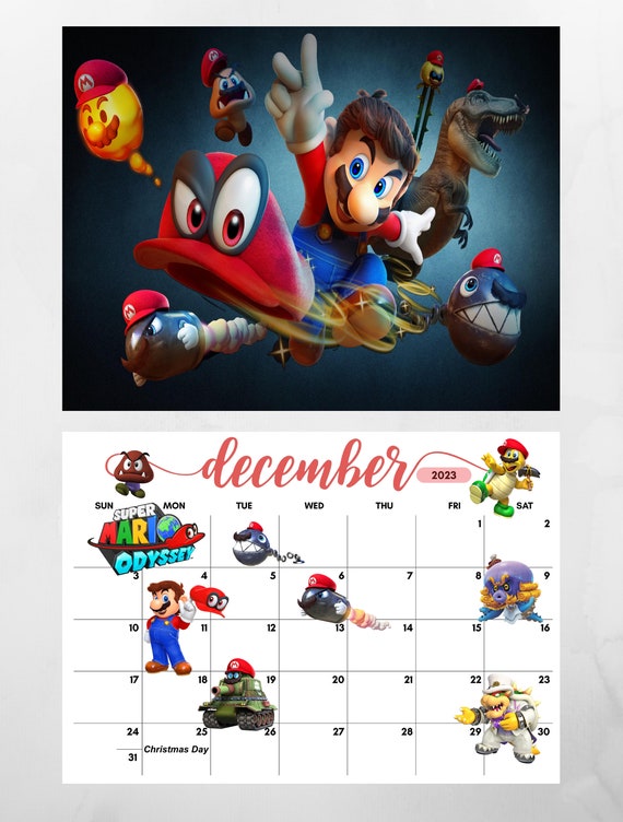 top-12-super-mario-games-of-all-time-2023-calendar-etsy