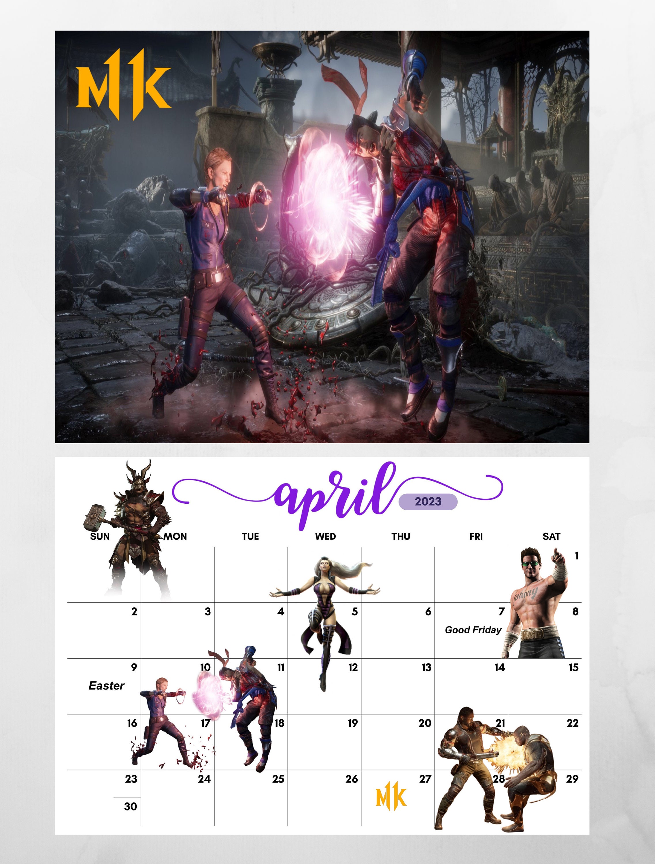 mortal-kombat-11-2023-calendar-etsy-australia