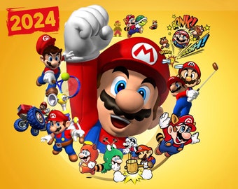 Top 12 Super Mario games of all time 2024 wall calendar