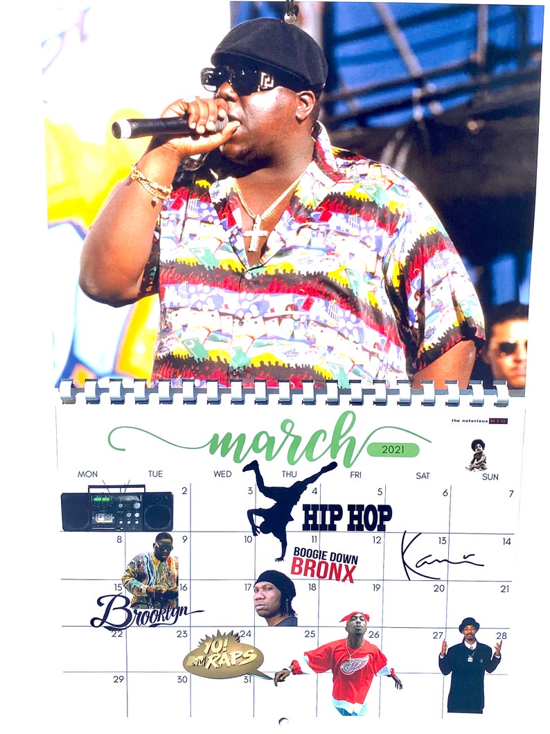 90s Hip Hop Calendar 2021 Etsy
