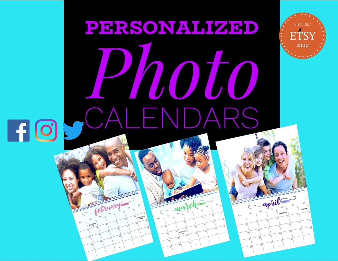 Personalized Photo Calendar 2024/calendar With Your Photos / Photo