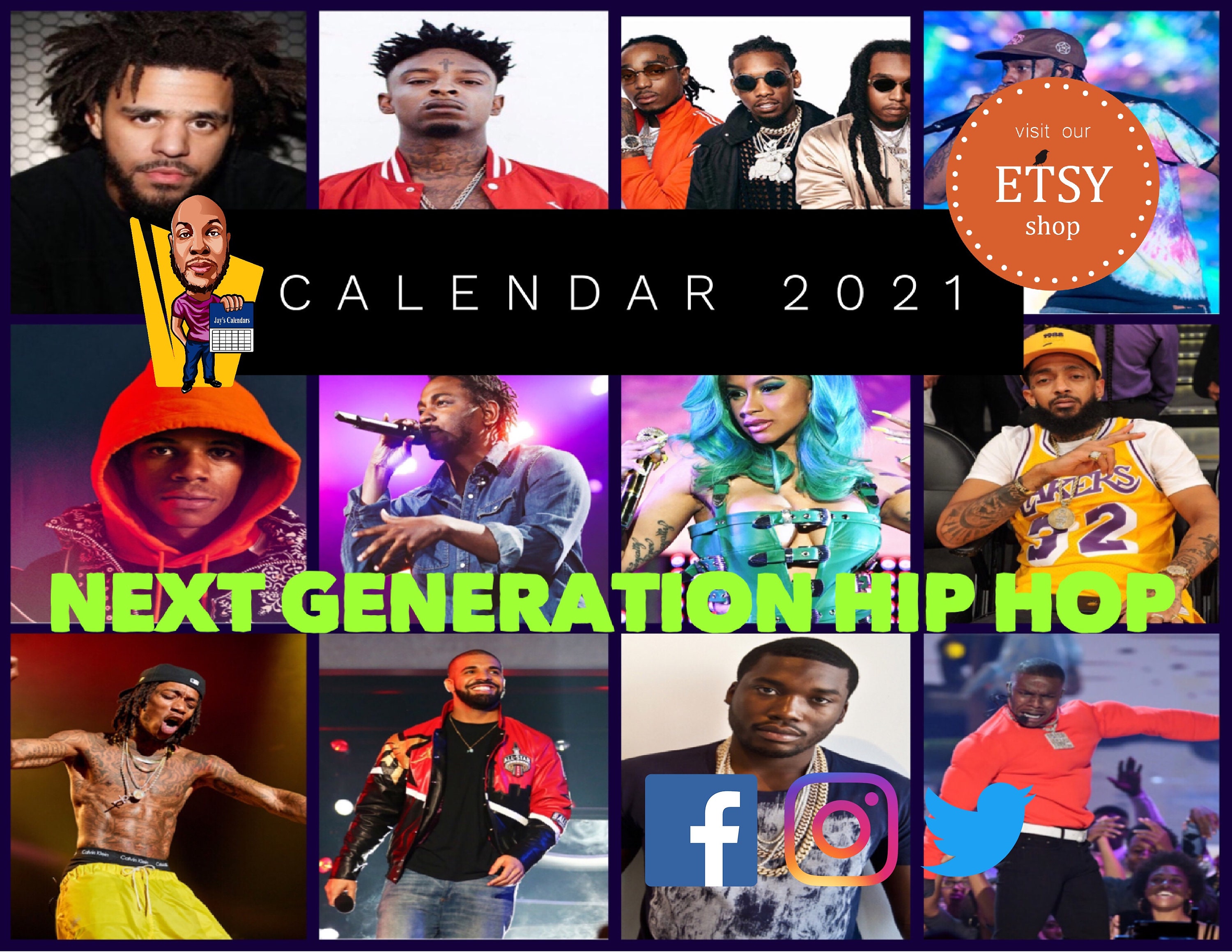 Next Generation of Hip Hop 2021 calendar | Etsy
