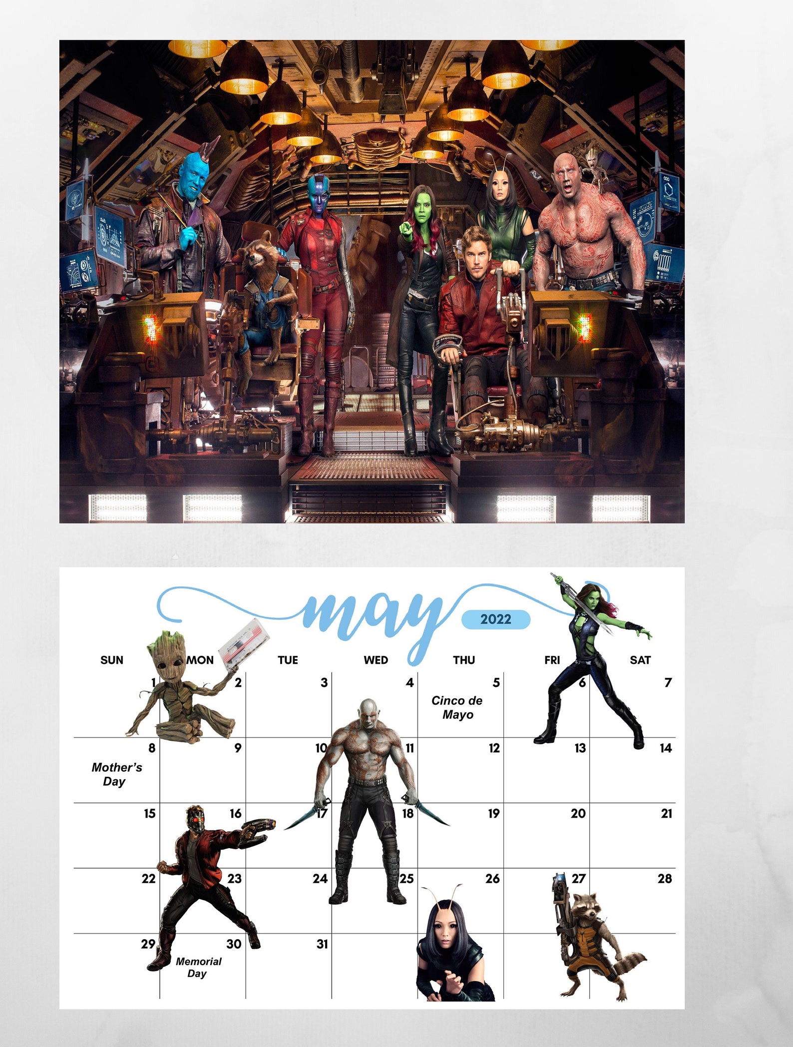 Avengers 2022 Calendar Etsy Ireland