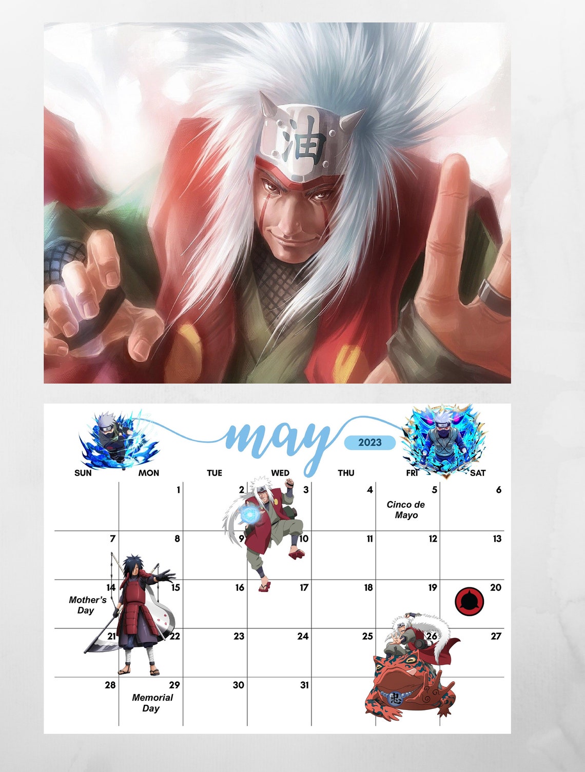 Anime 2023 Calendar Etsy