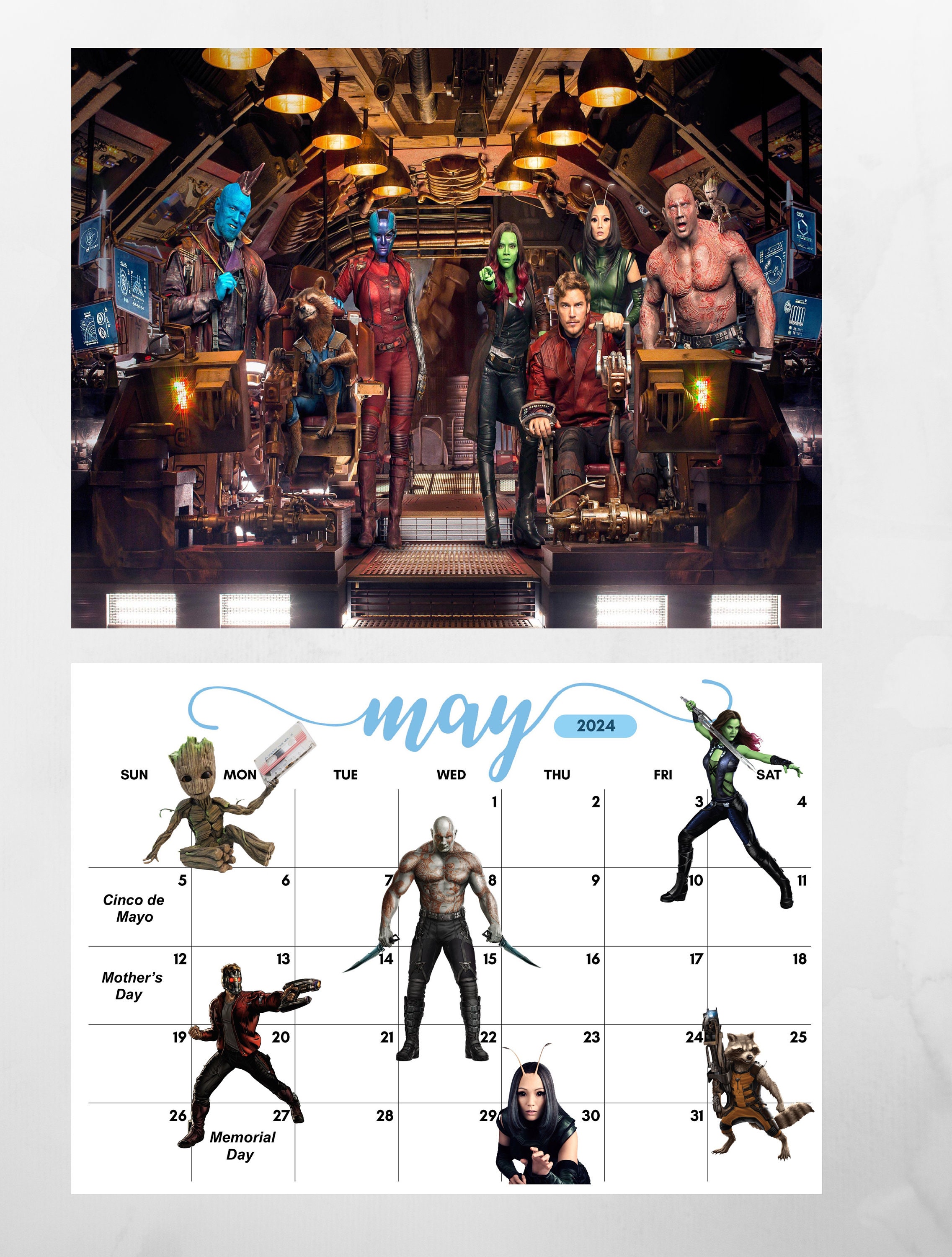 Avengers 2024 Wall Calendar - Etsy