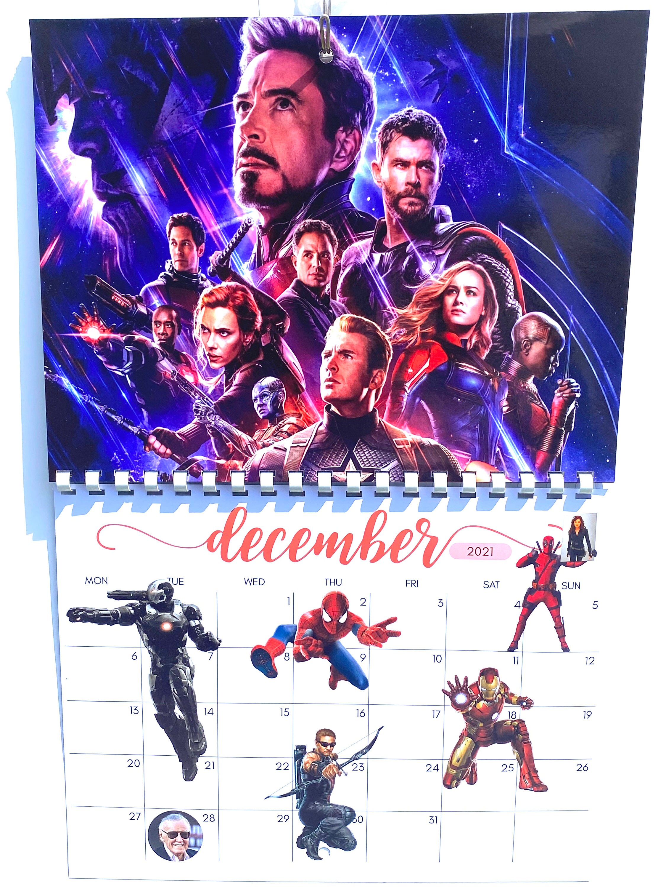 Avengers 2021 Calendar Etsy