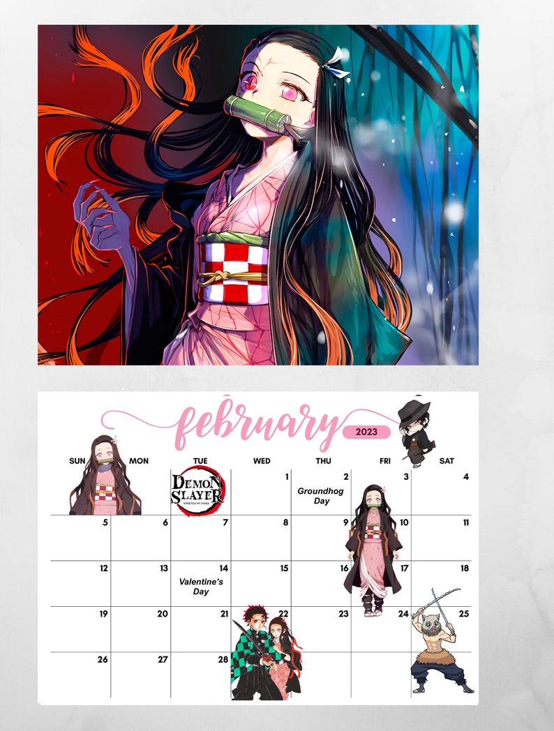 Anime 3 2023 Calendar Etsy
