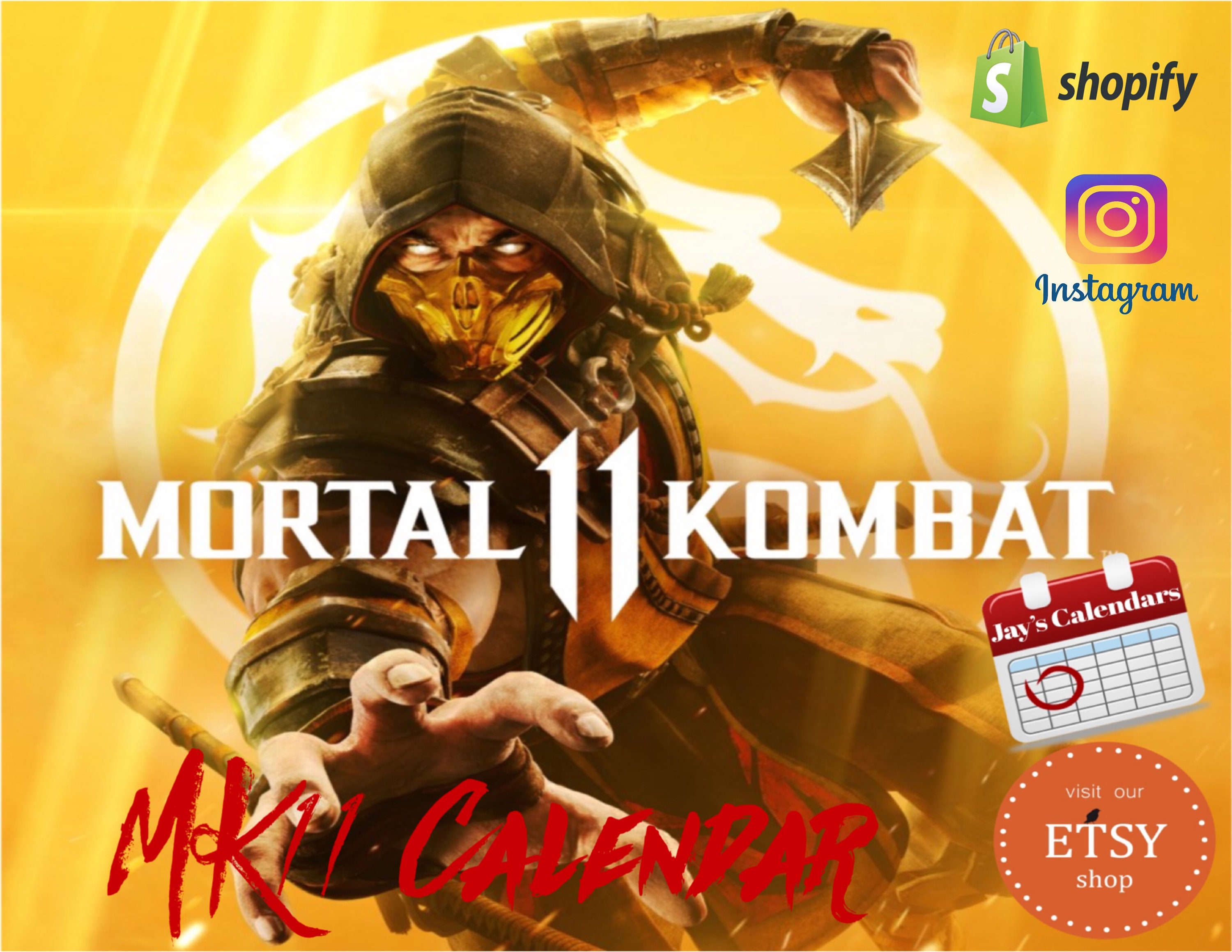 Mortal kombat calendars Etsy Nederland