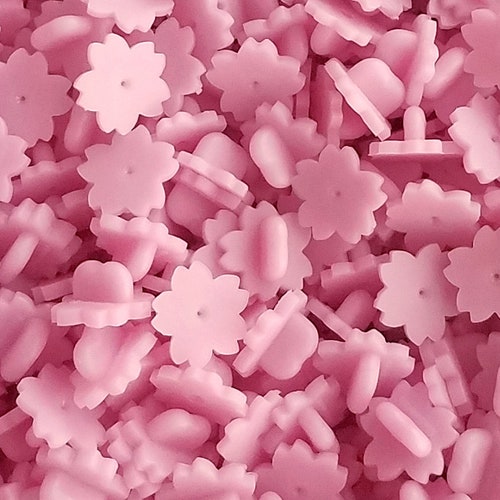 Heart Rubber Pin Back in Different Colors Rubberback Rubber Etsy