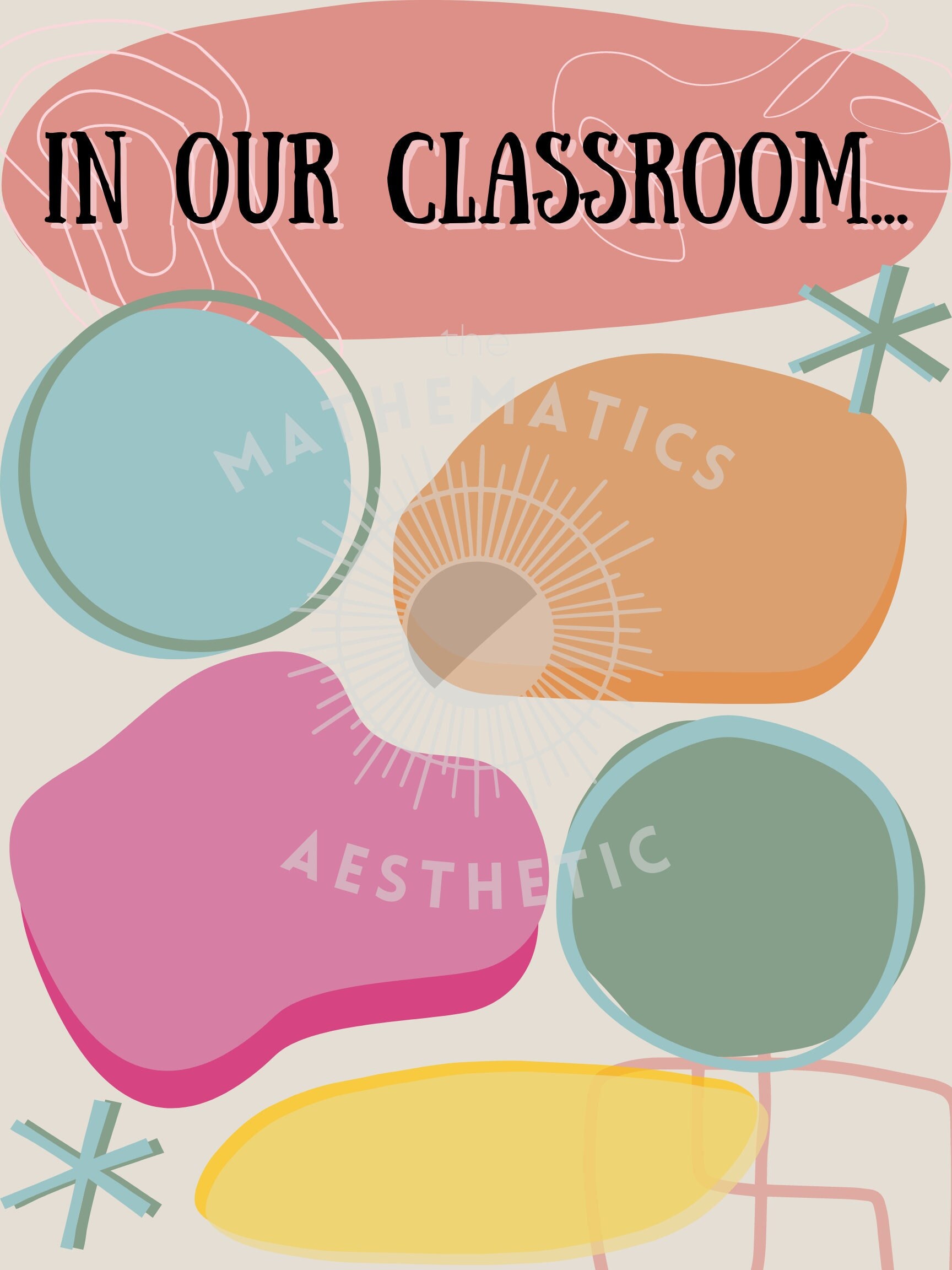 Classroom Rules Poster Template - Boho Aesthetic - Etsy