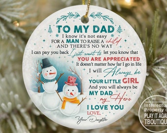 daddy daughter christmas ornament