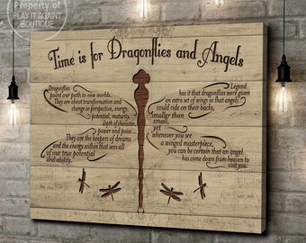 Dragonfly Canvas Art Etsy