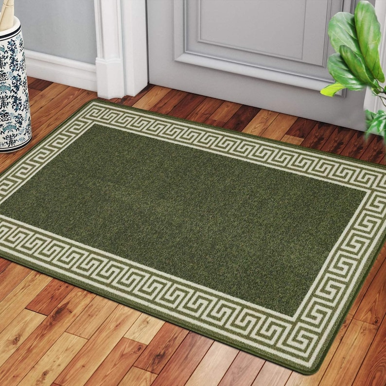 KALKI GREEN Kitchen Mats NonSlip Gel Back Washable Indoor Etsy