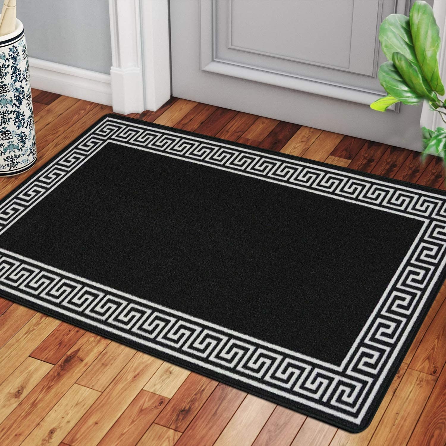 KALKI Black Kitchen Mats NonSlip Gel Back Washable Mat Indoor Etsy