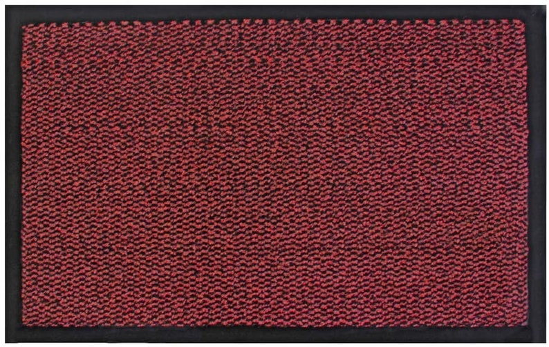 KALKI RED Heavy Duty Barrier Mats Non Slip Rubber Mat Floor Mats Kitchen Rugs Washable Light Weight Indoor Outdoor Rubber Door Mat