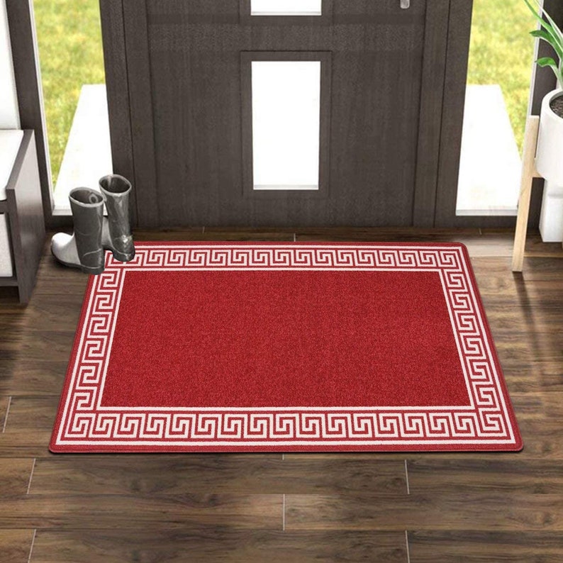 KALKI Red Kitchen Mats NonSlip Gel Back Washable Mat Indoor Etsy