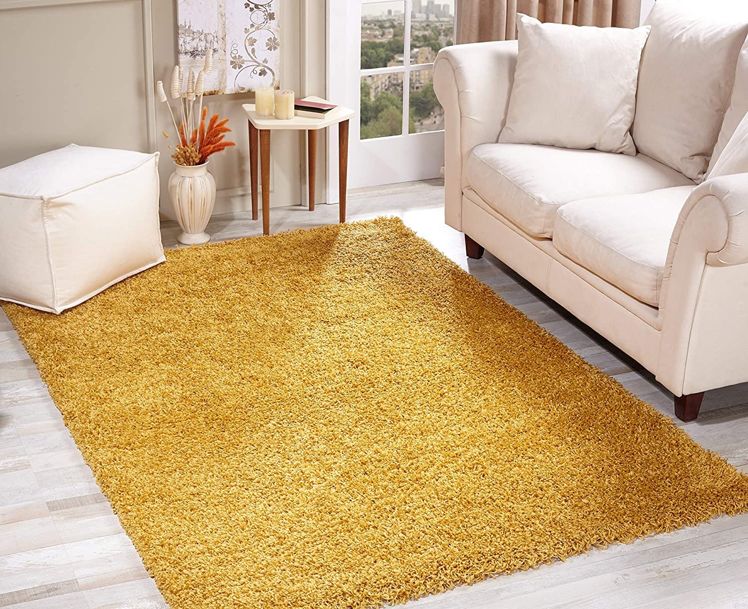KALKI GOLD Shaggy Rug Small X Large Shag Pile Mat 5cm Thick Etsy