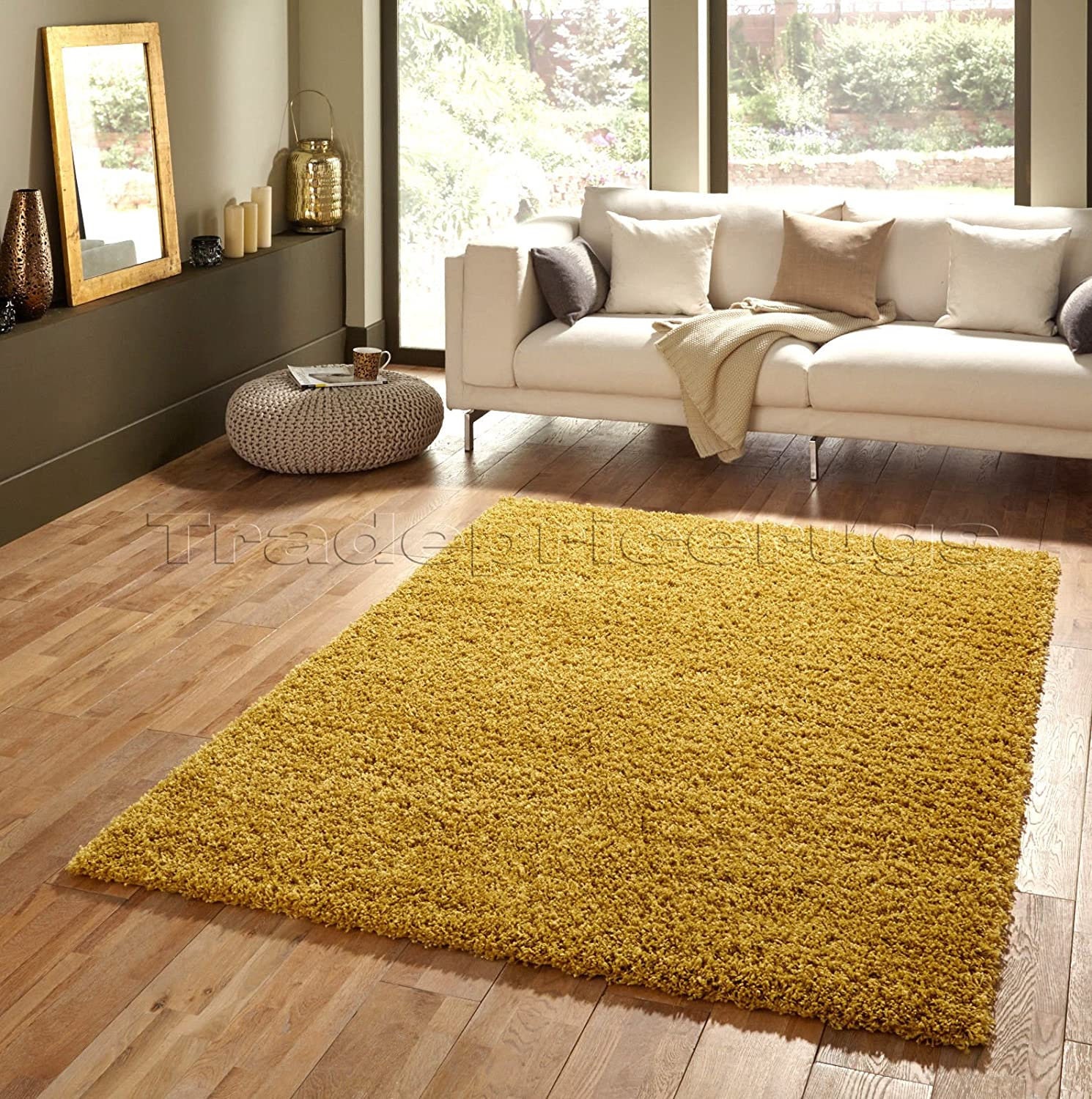 KALKI GOLD Shaggy Rug Small X Large Shag Pile Mat 5cm Thick Etsy