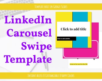 LinkedIn Template for Carousel Post || Google Slides Template || Swipe File for Professional Post