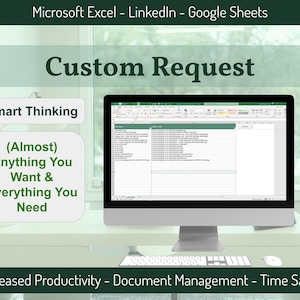 Custom Request - Thinking in Tables | Excel, Google Sheets and LinkedIn productivity hacks