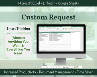 Custom Request - Thinking in Tables | Excel, Google Sheets and LinkedIn productivity hacks
