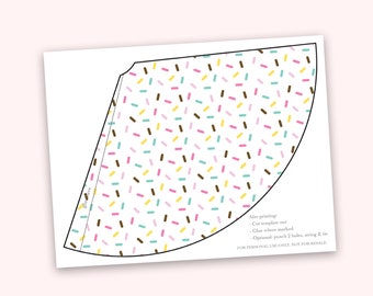 Sprinkles Party Hat Template, Birthday Party Hat, Birthday Hat Printable, Party Kit, Party Printables, DIY Party Hat, Instant Download