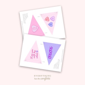 Valentine&#39;s Day Pennant Flag Templates, DIY Valentine&#39;s Party, Valentine&#39;s Printables, Printable Pennant Flags, Pennant Flag Template, Kids