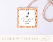 Editable Halloween Favor Tags, BOO Halloween Treat Tags, Trick Or Treat Tags, Ghost Party Tags, Printable, Halloween DIY Tags, Tags Template