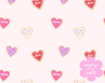 Valentine's Day Seamless Pattern, Cute Valentines Repeat Pattern Design, Instant Download, Patterns for Fabric, Hearts Pattern, Love Pattern