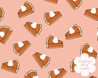 Pumpkin Pie Digital Seamless Repeating Pattern, Thanksgiving Pattern, Patterns for Fabric, Craft Patterns, Digital Pattern, Surface Pattern