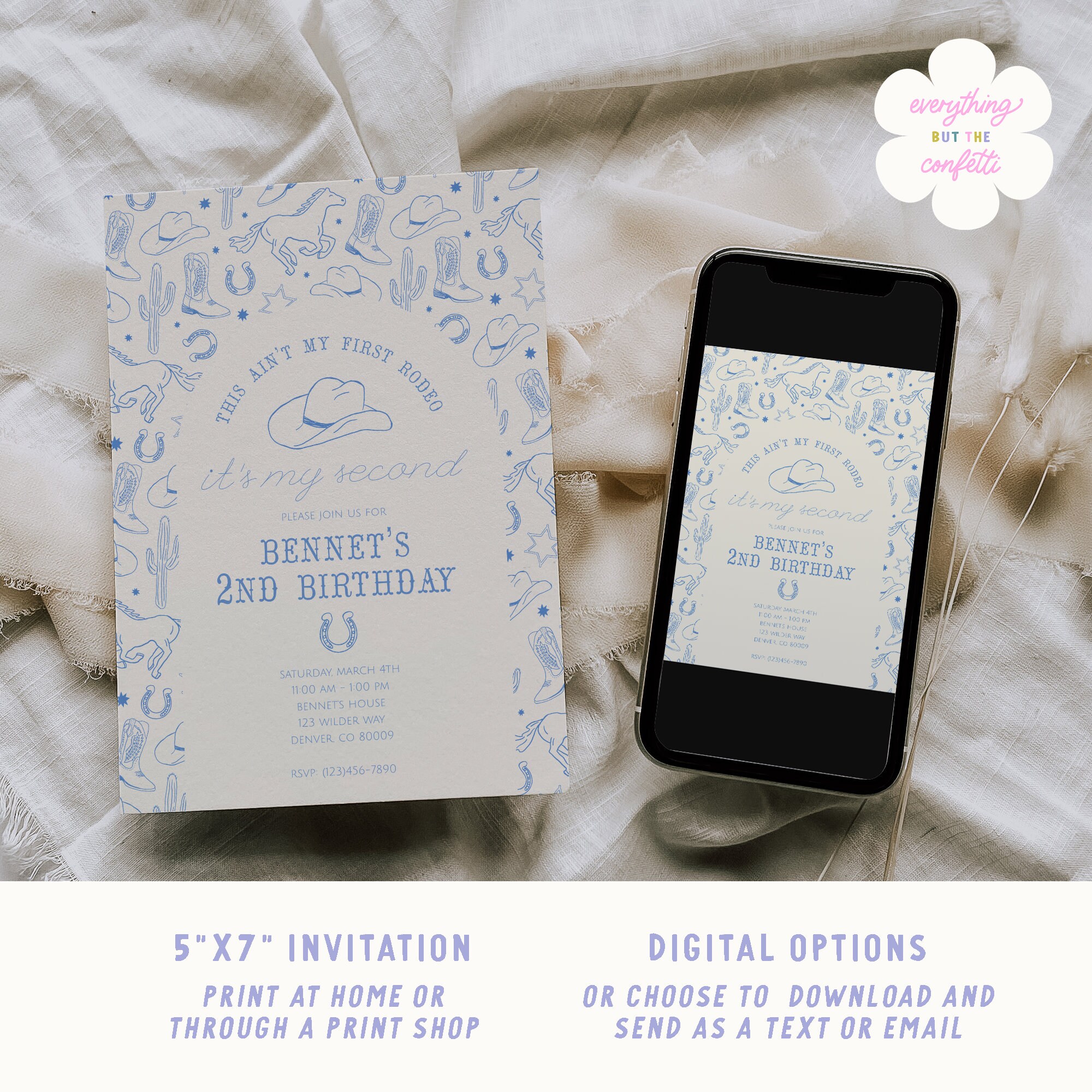 My First Rodeo Invitatioons This Ain't My First Rodeo Invitation Template, Second Rodeo Birthday ...