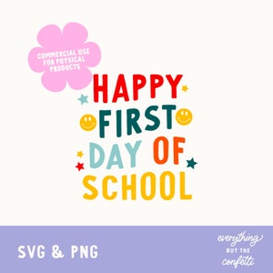 First Day of School Vibes PNG, First Day of School Vibes SVG, First Day of School Png Svg, Back to School Vibes Teacher Svg Png Sublimation