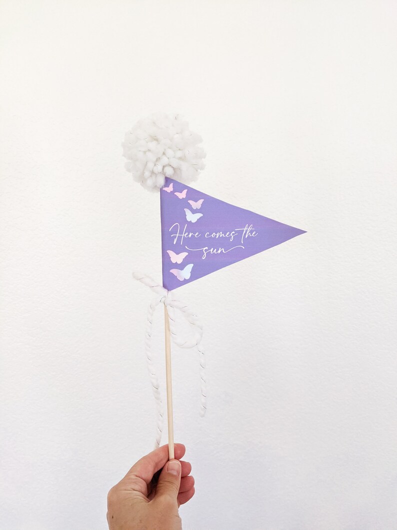 Whimsical Garden Printable Pennant Flags DIY Pennant Flags Etsy