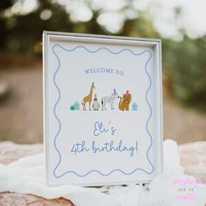 Party Animals Editable Printable Party Sign Template, Animal Party ...