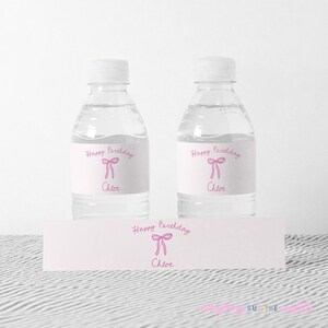 Pink Bows Birthday Party Printable Bundle, Printable Party Bundle ...