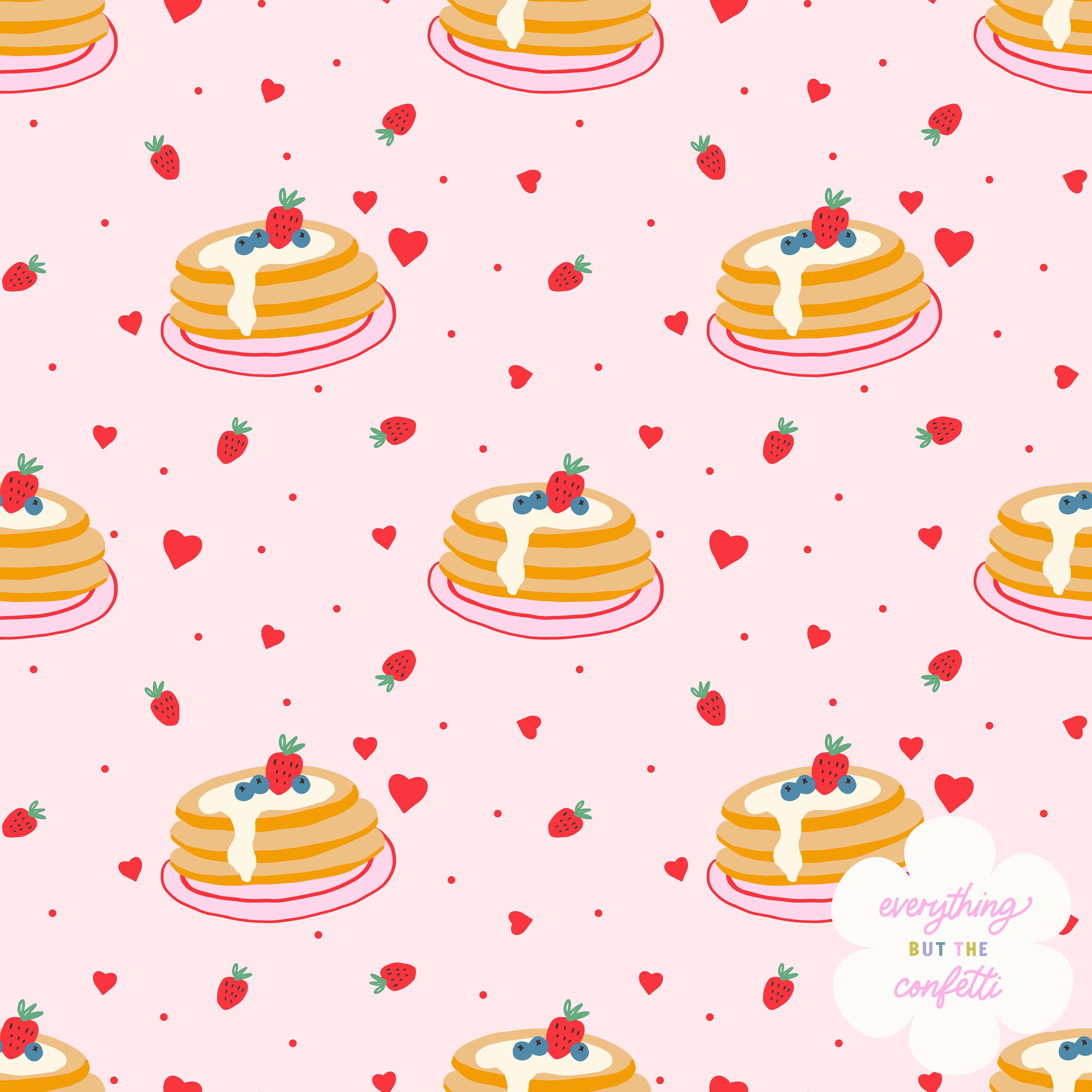 Valentine's Day Seamless Pattern, Cute Valentines Repeat Pattern