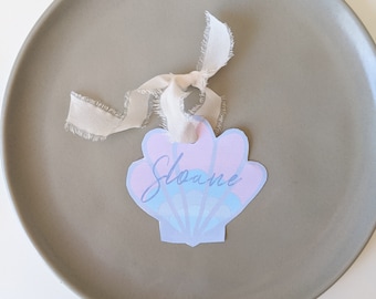 mermaid name tags etsy