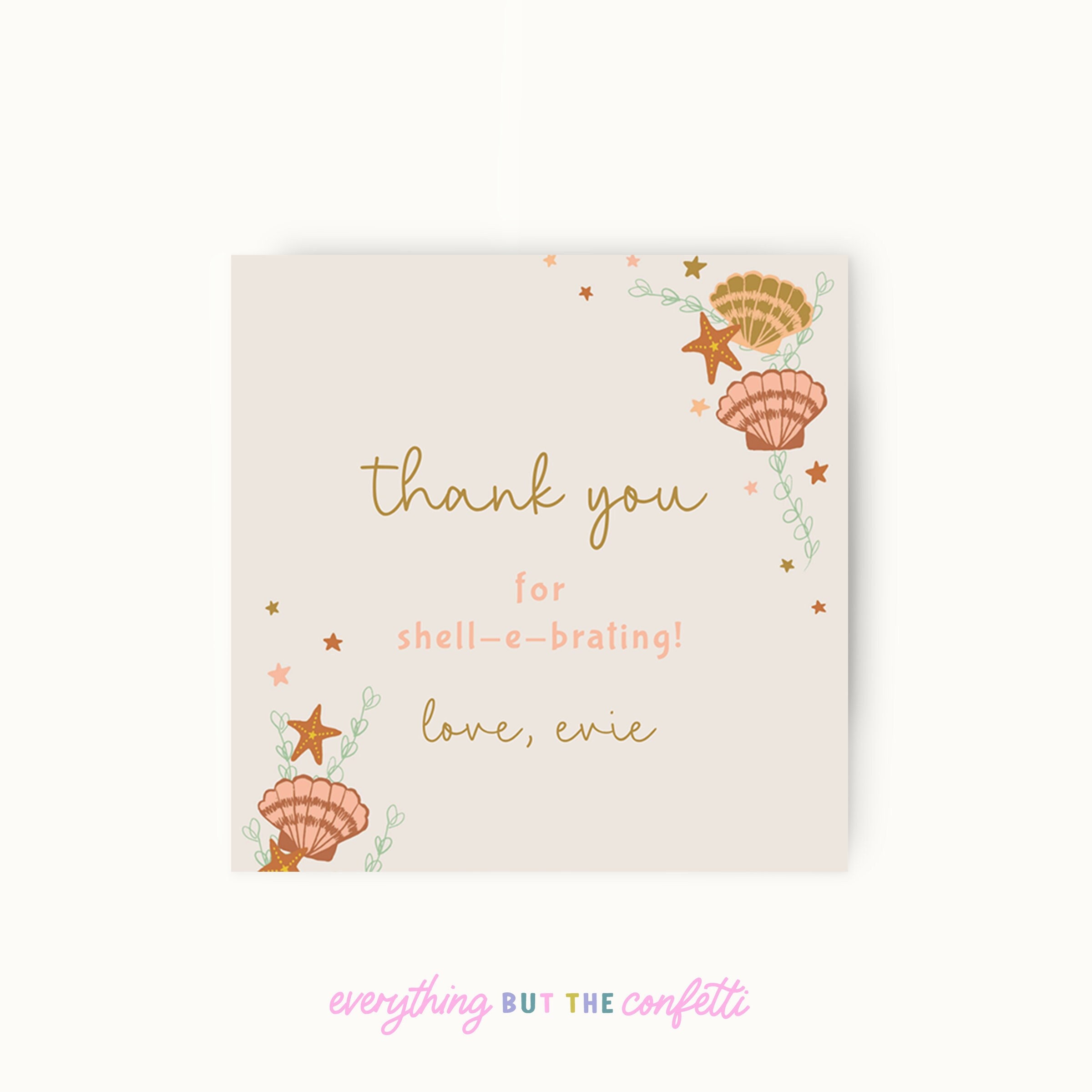 Mermaids Under the Sea Shellebration, Birthday Party Editable Printable ...