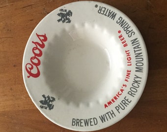 Vintage Coors Light Silver Bullet Ashtray Promotional Advertising Barware