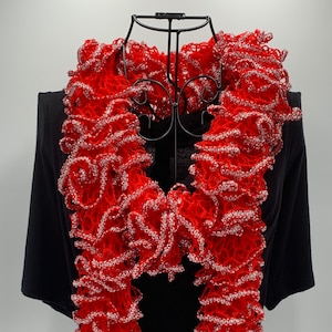 Ruffle Scarf - Crimson Sparkle