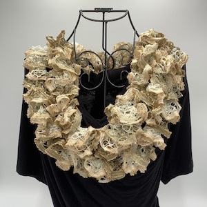Ruffle Scarf - Golden Sequins