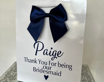 Thank You Bridesmaid Gift Bag Thanks for coming Small Wedding Gift favour Bags Box