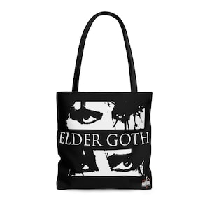ELDER GOTH Canvas Tote Bag Gothic, Punk, New Wave, Siouxsie, Cure, Halloween