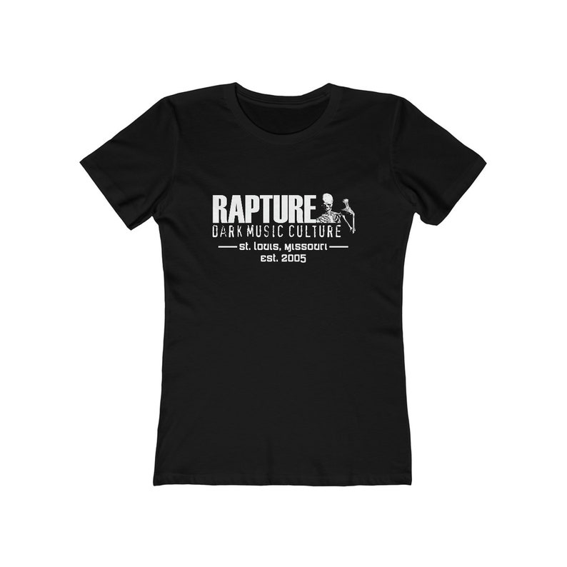 Rapture Dark Music Culture Missouri Women's The Boyfriend Tee Goth Industrial EBM Darkwave Night Club Crack Fox Saint Louis image 1