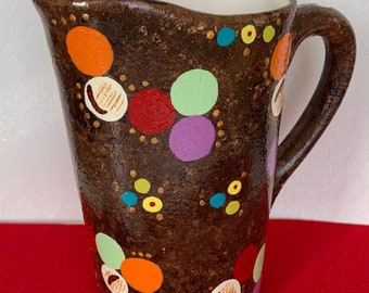 Decorative Pitcher – Colorful Dots, Kitchen Utensil Holder