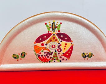 Pomegranate Napkin Holder, Double Sided Design
